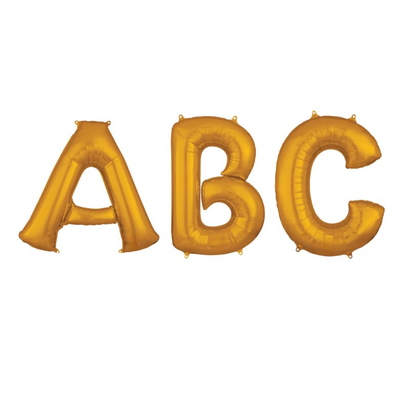 34" Gold Letter Balloon